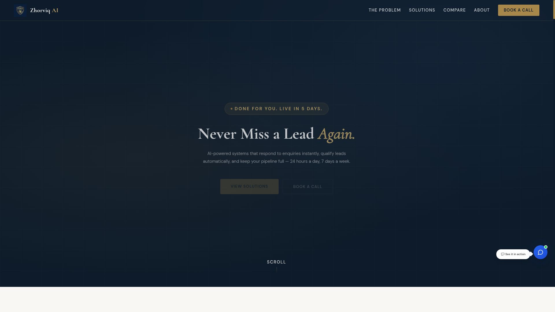 Zhorviq website screenshot - PropTech · SaaS
